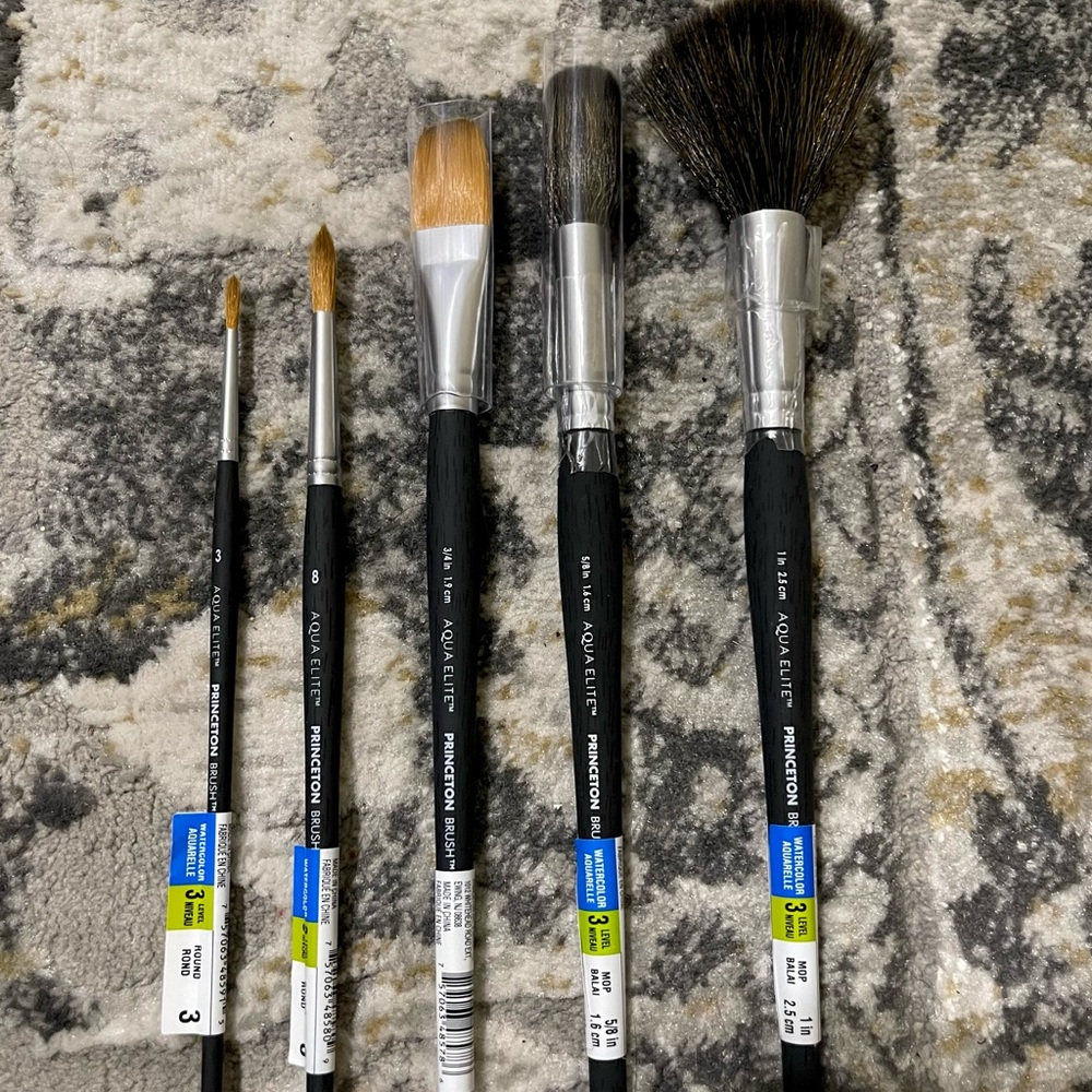 Princeton: Aqua Elite Series - Synthetic Watercolor Paint Brush Bundle (5)